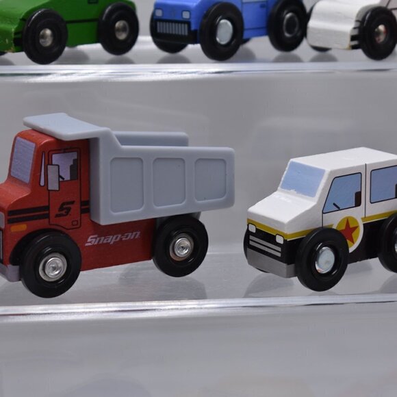 Snap-On Tools Wooden Cars Play Set Race Truck Sport Cars Police Ambulance Lot 14 - Picture 6 of 10